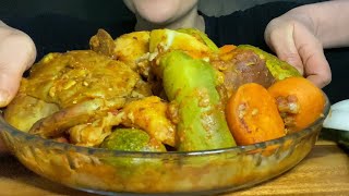 Mukbang cooking amp eat thareed lamb Emirati food طبخ واكل ثريد لحم اماراتي [upl. by Neel794]