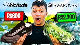 CHUTEIRA DE RICO vs CHUTEIRA DE POBRE  ADIDAS SWAROVSKI vs KICHUTE qual é melhor 💸⚽ [upl. by Henryk]