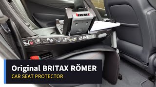 Britax Römer Car Seat Protector test amp review  perfect leather seats protection with Isofix space [upl. by Luoar]