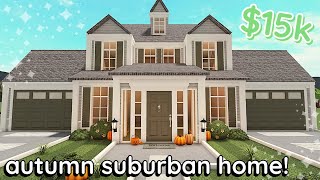 15k Bloxburg Autumn Suburban House Build 2 Story Tutorial [upl. by Garneau826]