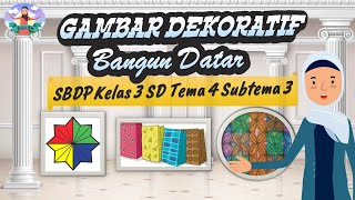 Membuat Gambar Dekoratif Taplak Meja  Seni Rupa Kelas 4 SD Kurikulum Merdeka kurikulummerdeka [upl. by Notsag253]