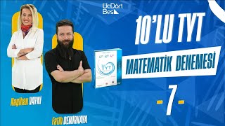 345 YAYINCILIK 10LU TYT MATEMATİK DENEMESİ  7 [upl. by Anilrac890]