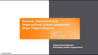 Personal Department and Organizational Culture Assessment Assignment Overview [upl. by Hulbard]