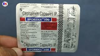 Sporidex 500Mg Capsule  Cephalexin Capsule  Sporidex 500 Capsule Uses Benefits Dosage Review [upl. by Nancee808]