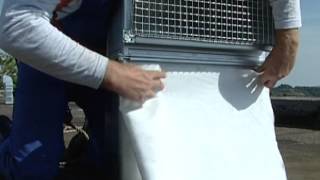 Fleece cuttings for waterproofing of air conditioning plants with KEMPEROL [upl. by Henigman]