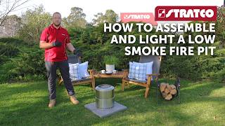 Stratco  How To Assemble and Light a Low Smoke Fire Pit [upl. by Weixel996]