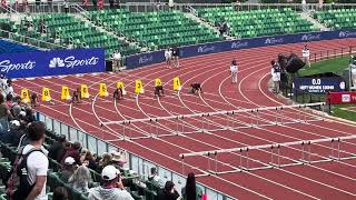 Heptathlon 100m Hurdles 2024 US Olympic Trials Heat 1 Taliyah Brooks Anna Hall Atherley 1273 [upl. by Akemal901]