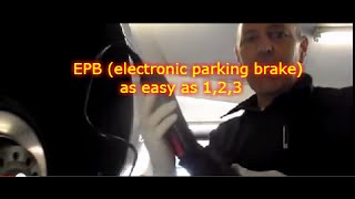 How to replace the rear brakes on a VW CC with electronic parking brake [upl. by Katlaps]