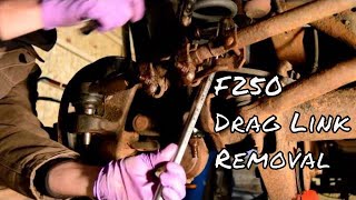 2005 F250 Drag Link Removal [upl. by Eardnoed885]