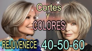 CORTES y COLORES de Cabello que QUITAN años y REJUVENECEN al Instante Después de los 4050 y 60 años [upl. by Yreneh]