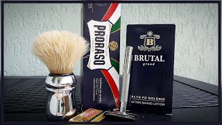 💈💙 Proraso Blue Protective Shaving Cream Brutal Grand Aftershave Lotion King C Gillette Razor 💙💈 [upl. by Laurie]