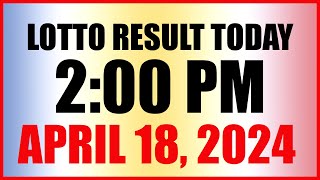 Lotto Result Today 2pm April 18 2024 Swertres Ez2 Pcso [upl. by Acinehs506]