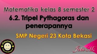 Tripel Pythagoras lengkap dengan penerapannya  Bab 6 Teorema Pythagoras 2 [upl. by Alister772]