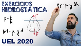 UEL 2020  Exercício de Mecânica dos Fluidos  Teorema de Pascal [upl. by Ellenhoj908]