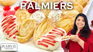 Easy HOMEMADE Palmiers  2Ingredient Cookies [upl. by Badger886]