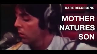 RAREMcCartney Mother Natures Son and Blackbird Studio Footage [upl. by Alcus973]