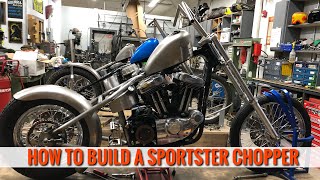 How to build a Sportster chopper [upl. by Hayyim]