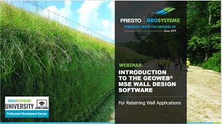 Webinar Introduction to the GEOWEB® MSE Retaining Wall Design Software [upl. by Ecirehc]