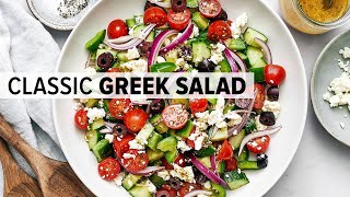 EASY GREEK SALAD RECIPE  plus meal prep ideas amp tips [upl. by Primavera501]