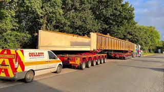 Collett Heavy Transport leaving Lanarkshire Welding Craigneuk Wishaw [upl. by Photina492]