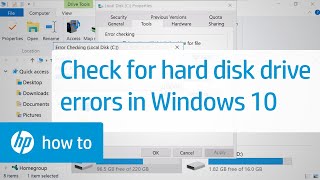 Checking for Hard Disk Drive Errors in Windows 10  HP Computers  HP Support [upl. by Mook532]