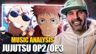 MUSIC DIRECTOR REACTS  Jujutsu Kaisen  OP 2 and OP 3 FULL [upl. by Divod]