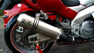 Yamaha Thunderace IxRace Pure INOX exhaust [upl. by Annaerb447]