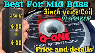 QONE 400 watt Speaker 15PA 400 MBN unboxing and price details [upl. by Norrej936]