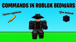 How to Use COMMANDS in Roblox Bedwars [upl. by Ativ172]