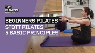 Pilates Matwork for Beginners  STOTT Pilates 5 Basic Principles  FOLLOW ALONG [upl. by Alsi]