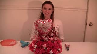 Dollar Tree Valentines Day Table Centerpiece Project Video [upl. by Milore]