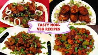 4 different non veg recipes  Delicious non veg starters for party [upl. by Trebleht]