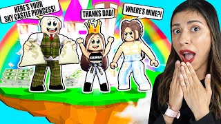 MY DAD BOUGHT MY SPOILED SISTER a SKY CASTLE in ADOPT ME Roblox [upl. by Nyladnarb521]