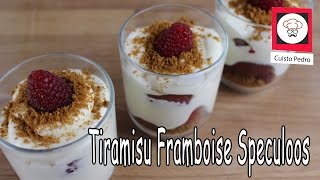 Tiramisu framboise speculoos recette Thermomix TM5 [upl. by Acinomaj]