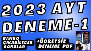 2023 Ayt Matematik Deneme 1 Yektug MAT GÜNCELÖZEL Soru Tahminleri  Konu Özetli DETAYLI ÇÖZÜMLER [upl. by Nealson933]