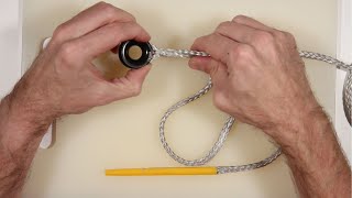 How to splice Dyneema onto low friction rings with Brummel lock splice  Yachting Monthly [upl. by Terr]