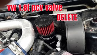 Vw 18t pcv valve delete with catch can [upl. by Lalla243]