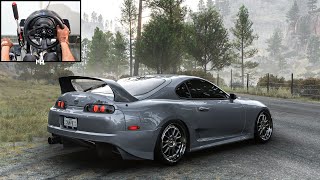 1600HP Turbo AntiLag Toyota Supra  Forza Horizon 5  Steering Wheel Gameplay [upl. by Suired]