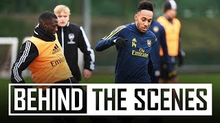 quotTheres GOAT and then theres Aubameyangquot  Behind the scenes at Arsenal training [upl. by Malkah370]