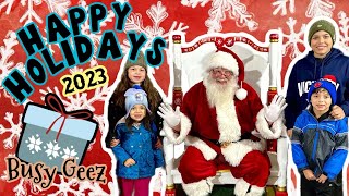 SANTA  Merry Christmas  Happy Holidays  2023  Presents  Family Vlog  Busy Geez [upl. by Ruhtua]