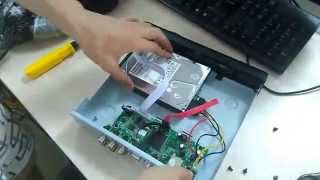 【Floureon US 】2 how to install HDD for Floureon DVR kit  2nd Step Basic CCTV Dvr Kit Install [upl. by Kimmie]