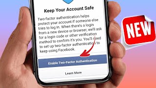 How to fix Enable Two Factor Authentication Facebook Problem  Keep your Account Safe Facebook 2024 [upl. by Stephen]