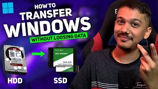 Transfer Windows From HDD to SSD Without Loosing Apps amp Data FREE [upl. by Eesyak361]