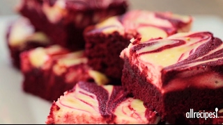 How to Make Red Velvet Cheesecake Swirl Brownies  Valentine Recipes  Allrecipescom [upl. by Felder]