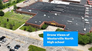 Drone views of Westerville North High School [upl. by Mallissa]