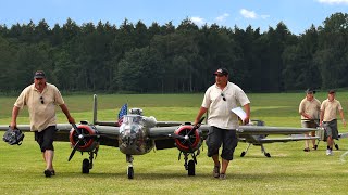 20ft B25 Together With Two Giant Messerschmitt Bf109 G [upl. by Otirecul346]