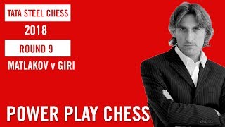 Tata Steel Chess 2018 Round 9 Matlakov v Giri [upl. by Anuahsar]