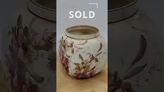 What Sold  Antique Royal Doulton Burslem Jardiniere Cream Floral Pot sp antique pottery [upl. by Harpp]