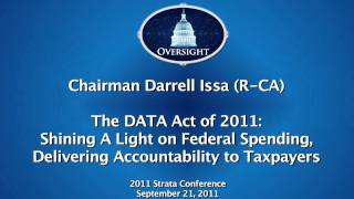 Issa DATA Delivers Open Govt amp Federal Spending Transparency [upl. by Eile]