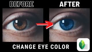 How to change the COLOR of your EYE using Snapseed  Snapseed Editing Tips and Tricks [upl. by Heyer]